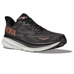 Hoka One One Hoka Clifton 9 Hardloopschoenen Zwart/bruin Dames -Goedkope Sport Glans Winkel hoka hardloopschoenen 1127896 bcppr 006