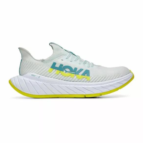 Hoka One One Hoka Carbon X 3 Hardloopschoenen Wit/geel Heren 3 Hoka One One Hoka Carbon X 3 Hardloopschoenen Wit/geel Heren