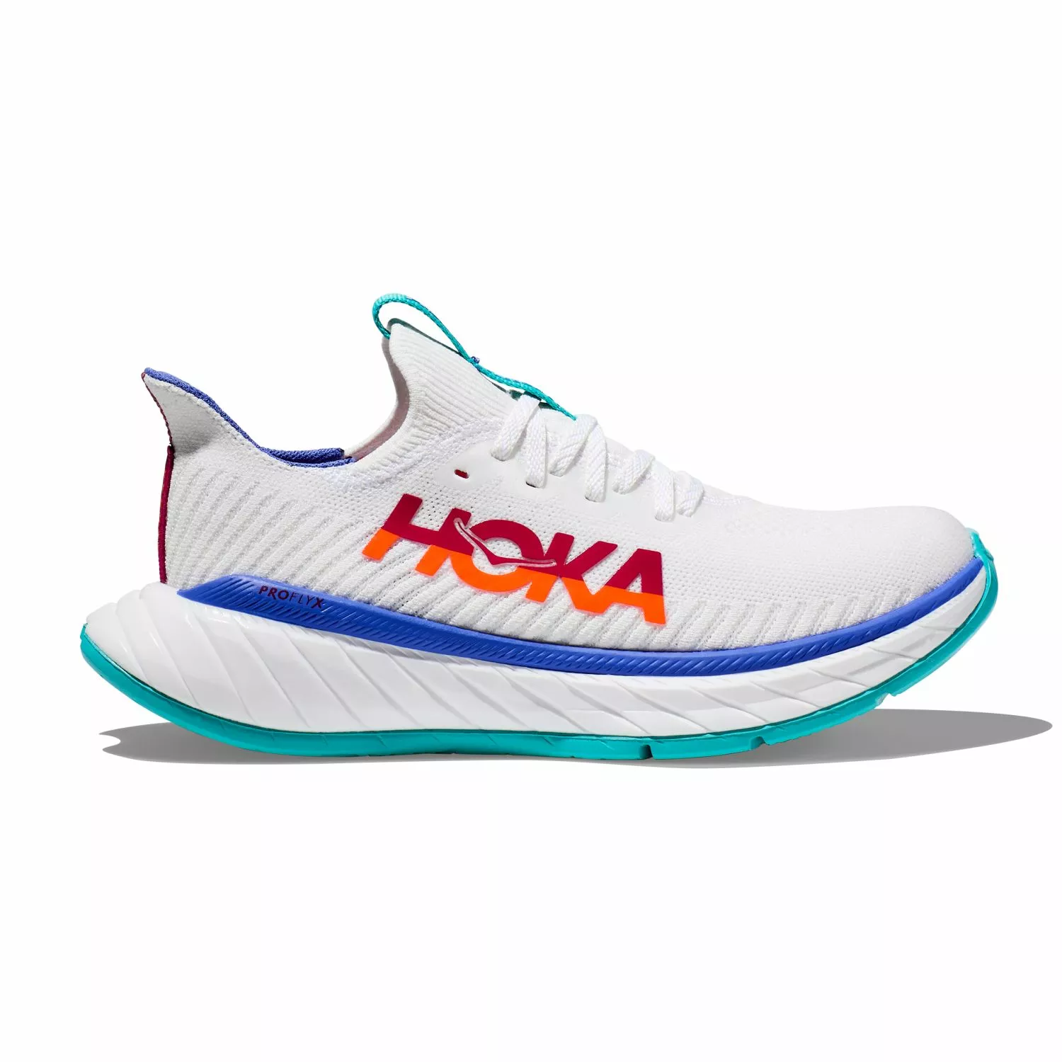 Hoka One One Hoka Carbon X 3 Hardloopschoenen Wit/rood Heren 3 Hoka One One Hoka Carbon X 3 Hardloopschoenen Wit/rood Heren