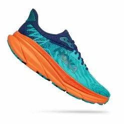 Hoka One One Hoka Challenger ATR 7 Hardloopschoenen Blauw/oranje Heren -Goedkope Sport Glans Winkel hoka heren challenger atr 7 1134497 cvor 02