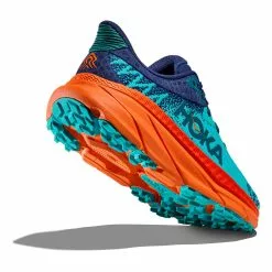 Hoka One One Hoka Challenger ATR 7 Hardloopschoenen Blauw/oranje Heren -Goedkope Sport Glans Winkel hoka heren challenger atr 7 1134497 cvor 04