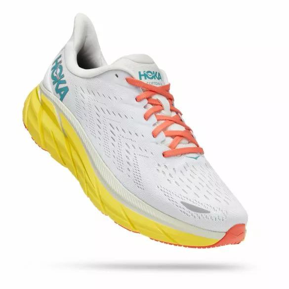 Hoka One One Hoka Clifton 8 Hardloopschoenen Wit/geel Heren 4 Hoka One One Hoka Clifton 8 Hardloopschoenen Wit/geel Heren - Afbeelding 2
