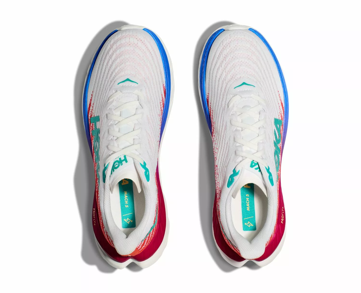 Hoka One One Hoka Mach 5 Hardloopschoenen Wit/rood Heren 6 Hoka One One Hoka Mach 5 Hardloopschoenen Wit/rood Heren - Afbeelding 4