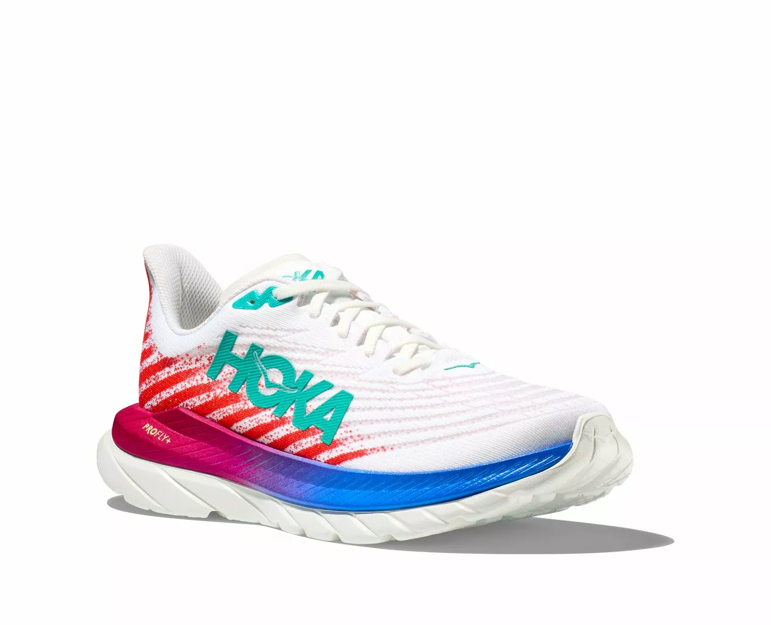 Hoka One One Hoka Mach 5 Hardloopschoenen Wit/rood Heren 5 Hoka One One Hoka Mach 5 Hardloopschoenen Wit/rood Heren - Afbeelding 3