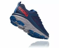 Hoka One One Challenger ATR 5 Hardloopschoenen Blauw/rood -Goedkope Sport Glans Winkel hoka one challanger heren hardloopschoen blauw rood 004