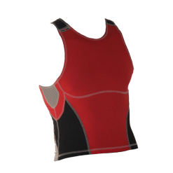 Ironman Tri Top Mouwloos Olympic Rood/zwart Heren