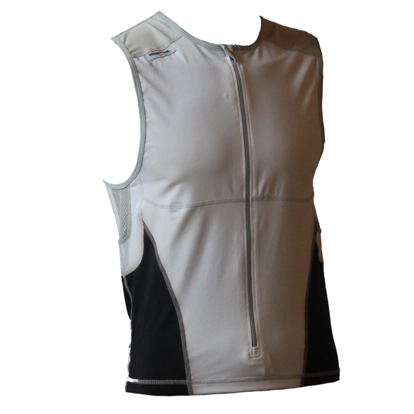 Ironman Tri Top Front Zip Mouwloos Bodysuit Wit/zwart Heren 3 Ironman Tri Top Front Zip Mouwloos Bodysuit Wit/zwart Heren