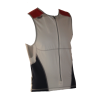 Ironman Tri Top Front Zip Mouwloos Bodysuit Wit/blauw/rood Heren