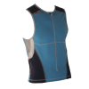 Ironman Tri Top Front Zip Mouwloos Bodysuit Blauw Heren