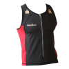 Ironman Tri Top Front Zip Mouwloos T-zip Zwart/rood Heren