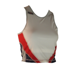 Ironman Tri Top Mouwloos Extreme Wit/rood/blauw Dames