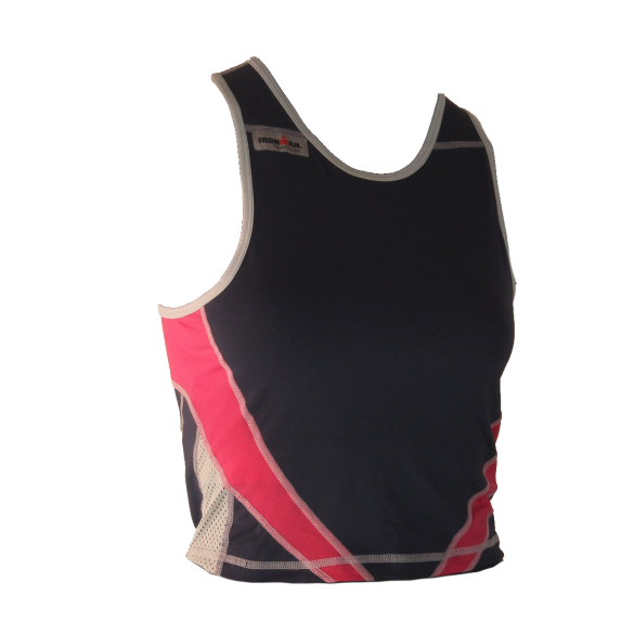 Ironman Tri Top Mouwloos Extreme Blauw/roze Dames 3 Ironman Tri Top Mouwloos Extreme Blauw/roze Dames