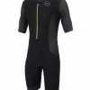 Zone3 Aquaflo Plus Korte Mouw Trisuit Zwart Heren