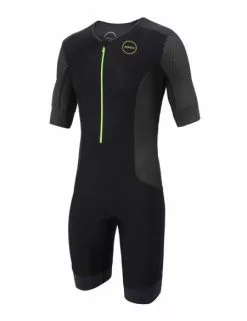 Zone3 Aquaflo Plus Korte Mouw Trisuit Zwart Heren
