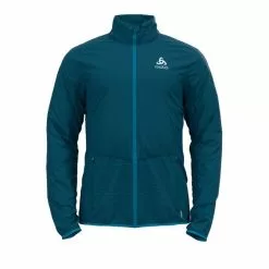 Odlo Run Easy Warm Hybrid Hardloopjack Blauw Heren