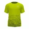 Odlo Essential Print Hardloopshirt Korte Mouw Geel Heren -Goedkope Sport Glans Winkel odlo essential print hardloopshirt geel heren 313682 50071 001