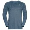 Odlo Essential Seamless Hardloopshirt Lange Mouw Blauw Heren