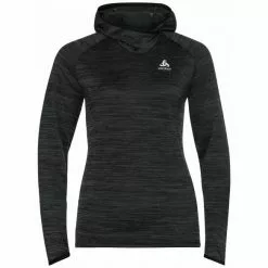 Odlo Run Easy Warm Millennium Element Hardloopshirt Lange Mouw Zwart Dames