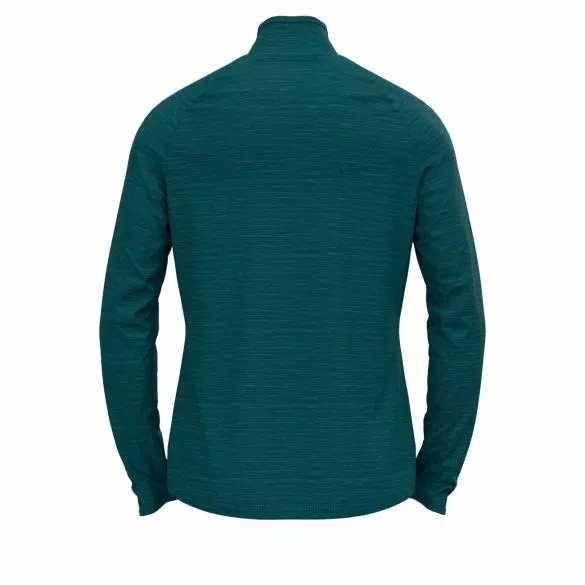 Odlo Run Easy Warm (zip) Millennium Element Hardloopshirt Lange Mouw Blauw Dames 4 Odlo Run Easy Warm (zip) Millennium Element Hardloopshirt Lange Mouw Blauw Dames - Afbeelding 2