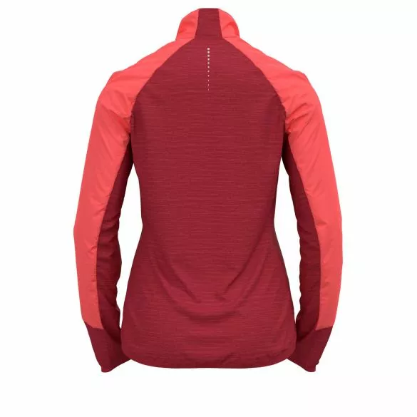 Odlo Run Easy Warm Hybrid Hardloopjack Roze Dames 4 Odlo Run Easy Warm Hybrid Hardloopjack Roze Dames - Afbeelding 2