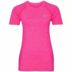 Odlo Essential Seamless Hardloopshirt Korte Mouw Roze Dames