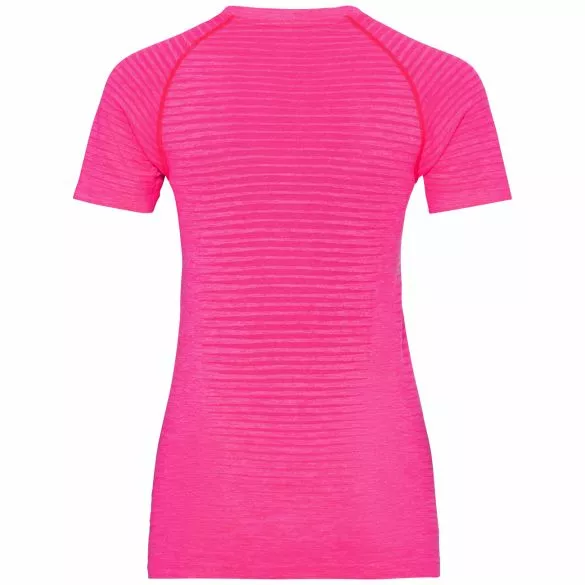 Odlo Essential Seamless Hardloopshirt Korte Mouw Roze Dames 4 Odlo Essential Seamless Hardloopshirt Korte Mouw Roze Dames - Afbeelding 2