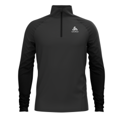 Odlo Zeroweight Ceramiwarm (zip) Hardloopshirt Lange Mouw Zwart Heren