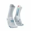 Compressport Pro Racing V4.0 High Cut Hardloopsokken Wit/blauw -Goedkope Sport Glans Winkel pro racing socks v4 run high white fjord blue