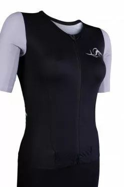 Sailfish Aerosuit Perform Trisuit Korte Mouw Zwart Dames -Goedkope Sport Glans Winkel sailfish trisuits dames aerosuit perform black 03