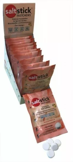 Saltstick Fastchews Treetje Sinaasappel 12 X 10 Stuks -Goedkope Sport Glans Winkel saltstick fastchews tray 12x10 orange 2