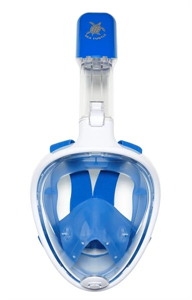 Sea Turtle Flex Full Face Snorkelmasker Wit/blauw 3 Sea Turtle Flex Full Face Snorkelmasker Wit/blauw