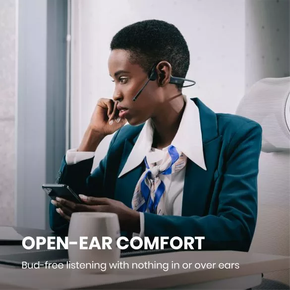 Shokz OpenComm Hoofdtelefoon Zwart 9 Shokz OpenComm Hoofdtelefoon Zwart - Afbeelding 7