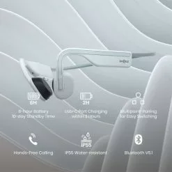 Shokz OpenMove Hoofdtelefoon Wit 14 Shokz OpenMove Hoofdtelefoon Wit -Goedkope Sport Glans Winkel shokz koptelefoon openmove s661wt 06