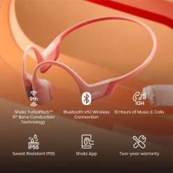 Shokz OpenRun Pro Hoofdtelefoon Roze 14 Shokz OpenRun Pro Hoofdtelefoon Roze -Goedkope Sport Glans Winkel shokz koptelefoon openrun pro s810pk 05