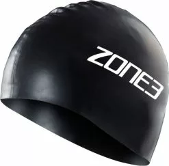 Zone3 Silicone Swim Cap Zwart