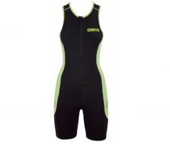 Arena ST Front Zip Mouwloos Trisuit Zwart/groen Dames
