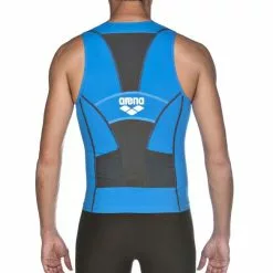 Arena ST Mouwloos Tri Top Blauw Heren -Goedkope Sport Glans Winkel st tritop m blue 2