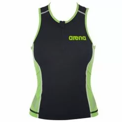 Arena ST Mouwloos Tri Top Zwart/groen Dames