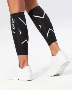 2XU Compressie Beenwarmers Guard Zwart -Goedkope Sport Glans Winkel ua1987b blk blk 002
