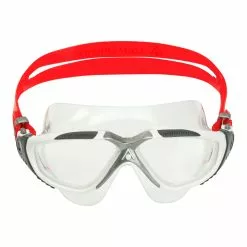 Aqua Sphere Vista Transparante Lens Zwembril Wit/rood -Goedkope Sport Glans Winkel vista ms5600915lc white red lc 02 front