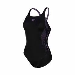 Arena Swim Pro Back Badpak Zwart/paars Dames