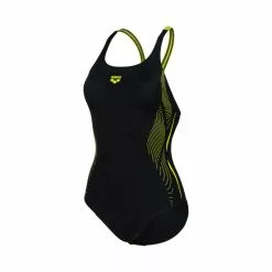 Arena Swim Pro Back Badpak Zwart/groen Dames
