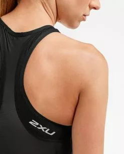 2XU Perform Tri Crop Zwart Dames -Goedkope Sport Glans Winkel wt5535a blk blk 003