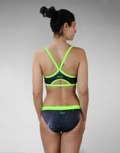 Zone3 Cosmic Bikini Zwart/geel Dames -Goedkope Sport Glans Winkel zone3 cosmic bikini zwart geel dames back