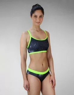 Zone3 Cosmic Bikini Zwart/geel Dames -Goedkope Sport Glans Winkel zone3 cosmic bikini zwart geel dames front