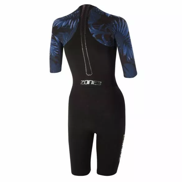 Zone3 Tropical Palm Swimskin Korte Mouw Dames 4 Zone3 Tropical Palm Swimskin Korte Mouw Dames - Afbeelding 2