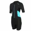 Zone3 Activate Trisuit Korte Mouw Zwart/blauw Dames -Goedkope Sport Glans Winkel zone3 trisuits dames activate zwart blauw