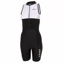 Zone3 Lava Long Distance Mouwloos Trisuit Zwart/wit Dames