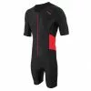 Zone3 Activate Trisuit Korte Mouw Zwart/rood Heren -Goedkope Sport Glans Winkel zone3 trisuits heren activate zwart rood