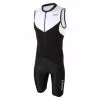 Zone3 Lava Long Distance Mouwloos Trisuit Zwart/wit Heren -Goedkope Sport Glans Winkel zone3 trisuits heren lava sleeveless zwart wit ts20mlts101